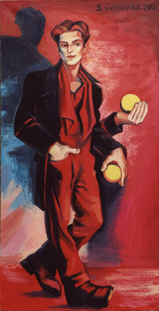 DANDY. 2002, oil on canvas, 92x47 cm