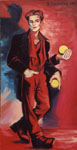 DANDY, 2002, oil on canvas, 92x47 cm