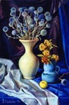 BLUE STILL LIFE, 1999, oil on canvas, 60x40 cm